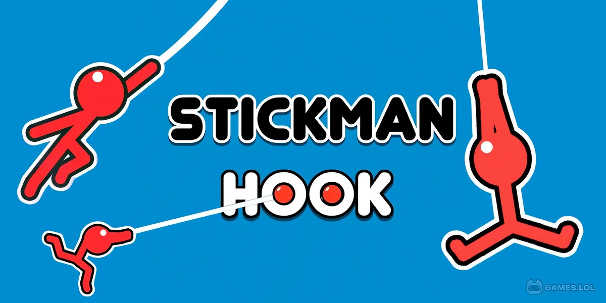 Stickman Hook gameplay screenshot and banner